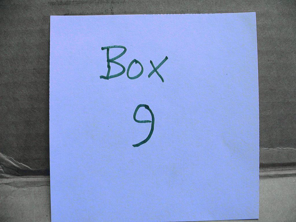 Box 9 contents